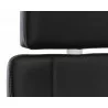 Sunpan Dennison Office Chair in Black Leather - Seat Back Close-up - Sunpan Dennison Office Chair in Black Leather - Seat Back Close-up