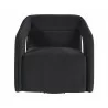 Kendrick Swivel Lounge Chair - Abbington Black - Front View - Kendrick Swivel Lounge Chair - Abbington Black - Front View