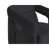 Kendrick Swivel Lounge Chair - Abbington Black - Side Angled Close-Up