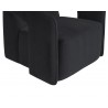 Kendrick Swivel Lounge Chair - Abbington Black - Angled View Close-Up