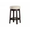 SUNPAN Cedric Swivel Counter Stool - Castillo Cream, Havana Dark Brown, Frontview - SUNPAN Cedric Swivel Counter Stool - Castillo Cream, Havana Dark Brown, Frontview