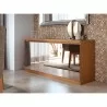 Manhattan Comfort Viennese 62.99 in. 6-Shelf Buffet Cabinet with Mirrors in Maple Cream - Manhattan Comfort Viennese 62.99 in. 6-Shelf Buffet Cabinet with Mirrors in Maple Cream