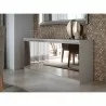 Manhattan Comfort Viennese 62.99 in. 6-Shelf Buffet Cabinet with Mirrors in Off White - Manhattan Comfort Viennese 62.99 in. 6-Shelf Buffet Cabinet with Mirrors in Off White