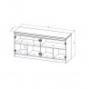 Viennese 62.99 in. 6- Shelf Buffet Cabinet with Mirrors in Maple Off White - Dimensions