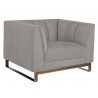 Parker Armchair - Zenith Soft Grey - Angled View