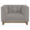 Parker Armchair - Zenith Soft Grey - Front