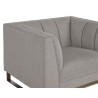 Parker Armchair - Zenith Soft Grey - Top Angled View