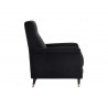 Rupert Recliner - Abbington Black - Side Angle