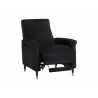 Rupert Recliner - Abbington Black - Angled with Lec Reclined - Rupert Recliner - Abbington Black - Angled with Lec Reclined