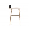 Lorelei Counter Stool - Dillon Cream / Dillon Black - Side Angle