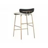 Lorelei Counter Stool - Dillon Cream / Dillon Black - Back Angle - Lorelei Counter Stool - Dillon Cream / Dillon Black - Back Angle