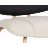 Lorelei Counter Stool - Dillon Cream / Dillon Black - Seat Close-Up - Lorelei Counter Stool - Dillon Cream / Dillon Black - Seat Close-Up