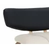 Lorelei Counter Stool - Dillon Cream / Dillon Black - Seat Back Close-Up - Lorelei Counter Stool - Dillon Cream / Dillon Black - Seat Back Close-Up
