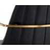 Cassius Swivel Dining Armchair - Slate Tint / Nightfall Black - Seat Back Close-up
