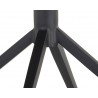 Cassius Swivel Dining Armchair - Slate Tint / Nightfall Black - Leg Close-up