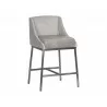 Dalary Counter Stool - Bravo Metal / Polo Club Stone - Front Side Angle - Dalary Counter Stool - Bravo Metal / Polo Club Stone - Front Side Angle