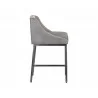 Dalary Counter Stool - Bravo Metal / Polo Club Stone - Side Angle - Dalary Counter Stool - Bravo Metal / Polo Club Stone - Side Angle