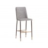Klaus Barstool - Gunmetal - Flint Grey / Napa Taupe - Angled View