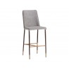 Klaus Barstool - Gunmetal - Flint Grey / Napa Taupe - Angled View