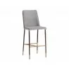 Klaus Barstool - Gunmetal - Flint Grey / Napa Taupe - Angled View - Klaus Barstool - Gunmetal - Flint Grey / Napa Taupe - Angled View