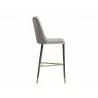Klaus Barstool - Gunmetal - Flint Grey / Napa Taupe - Side Angle - Klaus Barstool - Gunmetal - Flint Grey / Napa Taupe - Side Angle