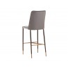 Klaus Barstool - Gunmetal - Flint Grey / Napa Taupe - Back Angle