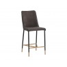 Klaus Counter Stool - Black - Sparrow Grey / Napa Black - Angled View