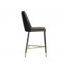 Klaus Counter Stool - Black - Sparrow Grey / Napa Black - Side Angle