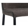 Klaus Counter Stool - Black - Sparrow Grey / Napa Black - Seat Close-up