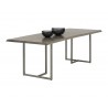 Donnelly Dining Table - Antique Silver - Ash Grey -  95" - Lifestyle with Decor