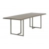 Donnelly Dining Table - Antique Silver - Ash Grey -  95" - Angled