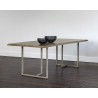 Donnelly Dining Table - Antique Silver - Ash Grey -  95" - Lifestyle