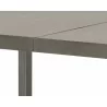 Donnelly Dining Table - Antique Silver - Ash Grey -  95" - Seat Close-Up - Donnelly Dining Table - Antique Silver - Ash Grey -  95" - Seat Close-Up