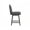 SUNPAN Maison Swivel Counter Stool - Overcast Grey, Sideview - SUNPAN Maison Swivel Counter Stool - Overcast Grey, Sideview