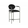 Rylan Counter Stool - Abbington Black - Angled View - Rylan Counter Stool - Abbington Black - Angled View