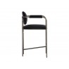Rylan Counter Stool - Abbington Black - Side Angle