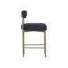 Seneca Counter Stool - Antique Brass - Arena Navy - Side Angle - Seneca Counter Stool - Antique Brass - Arena Navy - Side Angle