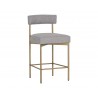 Seneca Counter Stool - Antique Brass - Arena Cement - Angled View