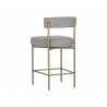 Seneca Counter Stool - Antique Brass - Arena Cement - Back Angle