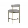 Seneca Counter Stool - Antique Brass - Arena Cement - Back Angle - Seneca Counter Stool - Antique Brass - Arena Cement - Back Angle