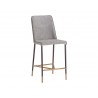 Klaus Counter Stool - Gunmetal - Flint Grey / Napa Taupe - Angled View