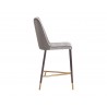 Klaus Counter Stool - Gunmetal - Flint Grey / Napa Taupe - Side Angle