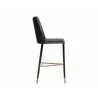 Klaus Barstool - Black - Sparrow Grey / Napa Black - Side Angle - Klaus Barstool - Black - Sparrow Grey / Napa Black - Side Angle