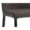 Klaus Barstool - Black - Sparrow Grey / Napa Black - Seat Close-up - Klaus Barstool - Black - Sparrow Grey / Napa Black - Seat Close-up