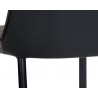 Klaus Barstool - Black - Sparrow Grey / Napa Black - Seat Back Close-up