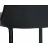 Klaus Barstool - Black - Sparrow Grey / Napa Black - Seat Back Close-up - Klaus Barstool - Black - Sparrow Grey / Napa Black - Seat Back Close-up