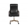 Sunpan Collin Office Chair In Brown and Cortina Black Leather - Front