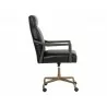 Sunpan Collin Office Chair In Brown and Cortina Black Leather - Side - Sunpan Collin Office Chair In Brown and Cortina Black Leather - Side