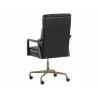 Sunpan Collin Office Chair In Brown and Cortina Black Leather - Back Angle - Sunpan Collin Office Chair In Brown and Cortina Black Leather - Back Angle