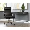 Sunpan Collin Office Chair In Brown and Cortina Black Leather - Lifestyle - Sunpan Collin Office Chair In Brown and Cortina Black Leather - Lifestyle